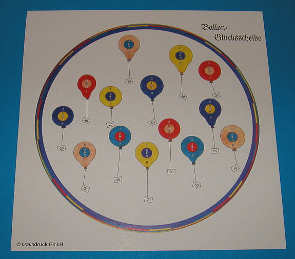 Farbige Luftgewehr-Zielscheibe Ballon-Glücksscheibe(10 Stück)