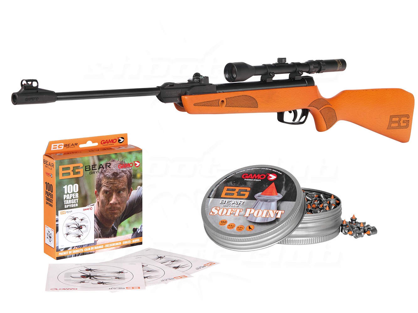 GAMO YOUNG EXPLORER BEAR GRYLLS légpuska szett 4,5mm GAMO YOUNG EXPLORER BEAR GRYLLS légpuska szett 4,5mm