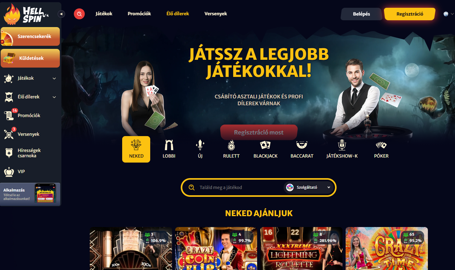 Hell Spin Élő Kaszinó
